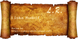 Liska Rudolf névjegykártya